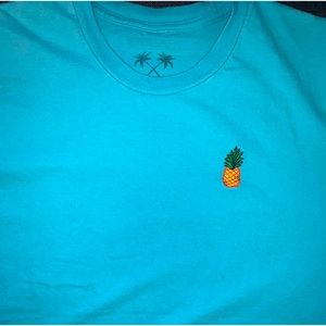 Riot Society “Pineapple” Graphic T-Shirt | Light Blue | Short Sleeve | XXL
